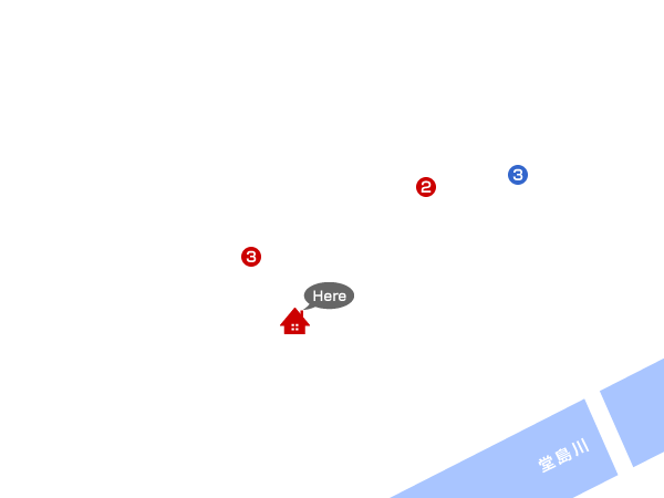 鉄板Dining新井　周辺地図